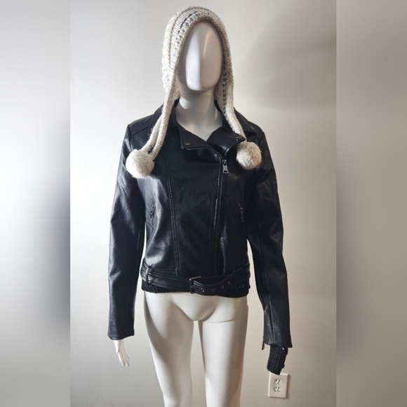 Elodie Vegan Leather Moto Jacket SZ M - Picture 5 of 7
